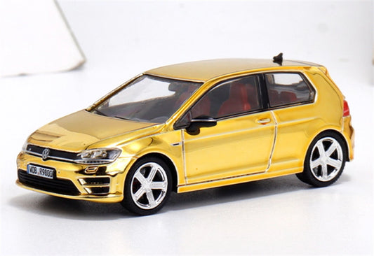 ZOOM Volkswagen Golf 7R Small Steel Cannon gold plating 1:64 Car Pre-built Model view1