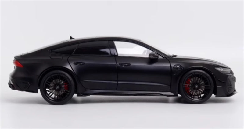 KengFai 2021 Audi RS7 C8 Sportback Semi-matte Black ABT 1:18 Car Pre-built Model