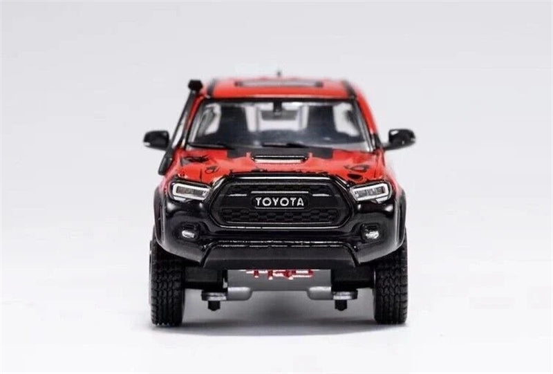 GCD TOYOTA Tacoma TRD PRO Pickup K&N Red Black LHD 1:64 Truck Pre-built Model view4