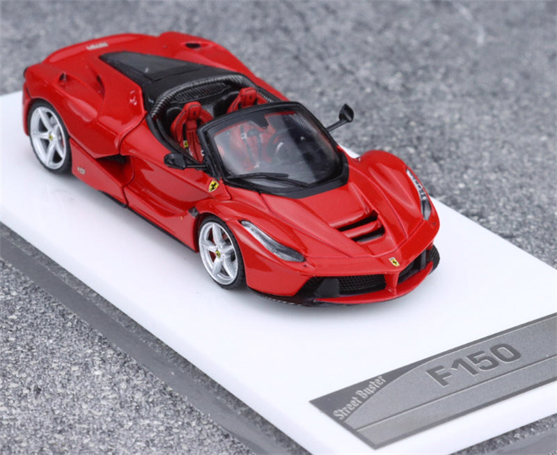 Street Buster Ferrari LaFerrari F150 Supercar Red convertible version Limited Edition 999PCS ONLY 1:64 Car Pre-built Model view5