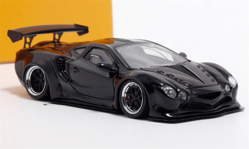 Mortal LBWK wide body modified Orochi supercar black Limited Edition 799PCS ONLY 1:64 Car Pre-built Model view4