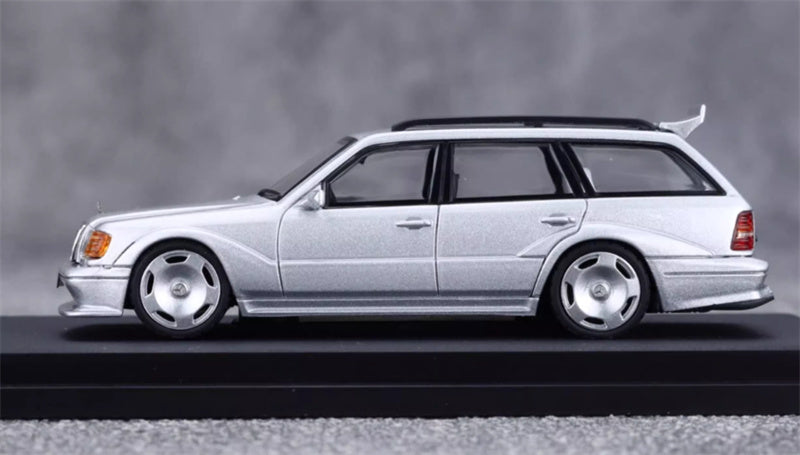 Mortal Mercedes Benz S124 T MODEII EVO2 wagon silver pancake wheels Limited Edition 999PCS ONLY 1:64 Car Pre-built Model view6