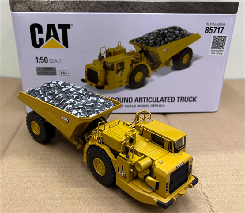 CATERPILLAR AD45 Underground articulated truck Yellow 1:50 Truck Pre-built Model