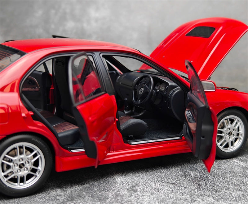 MOTORHELIX Mitsubishi Lancer Evolution IV Parma Red Limited Edition 499PCS ONLY 1:18 Car Pre-built Model view2