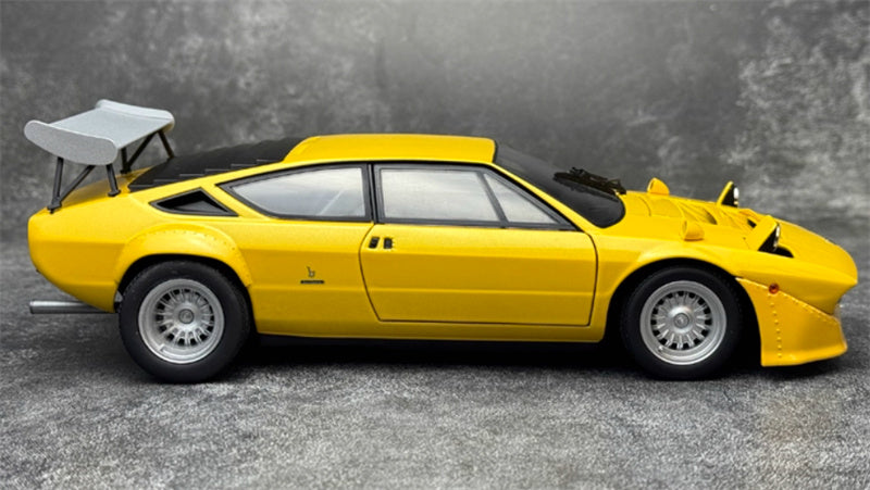 Kyosho Lamborghini Urraco Rally Yellow tail version 1:18 Car Pre-built Model view6