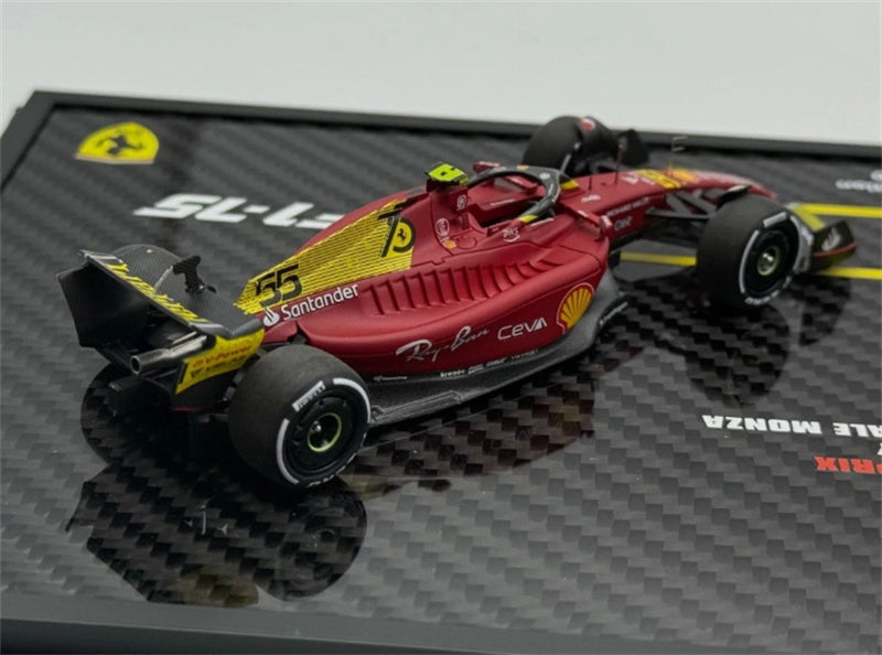 BBR MODELS Ferrari F1-75 G.P.Monza 2022-set of two C.Leclerc-C.Sainz 1:43 Model view8