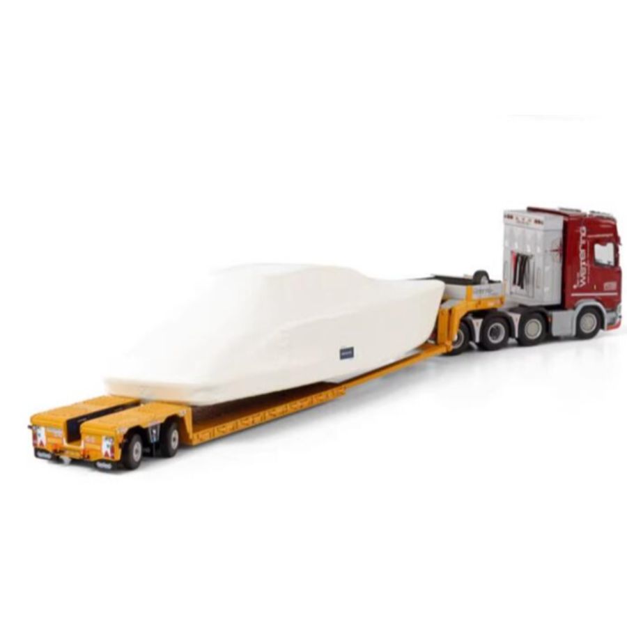 WSI SCANIA S HIGHLINE 8X4 LOW LOADER EURO - 2 AXLE VAN DE WETERING TRANSPORT 1:50  DIECAST Truck Lorry