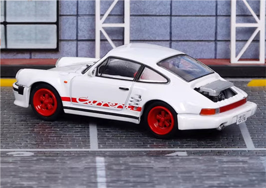 Master Porsche 911 930 Turbo Black Bird White Red Wheel 1:64 Car Pre-built Airliner Model Display view2