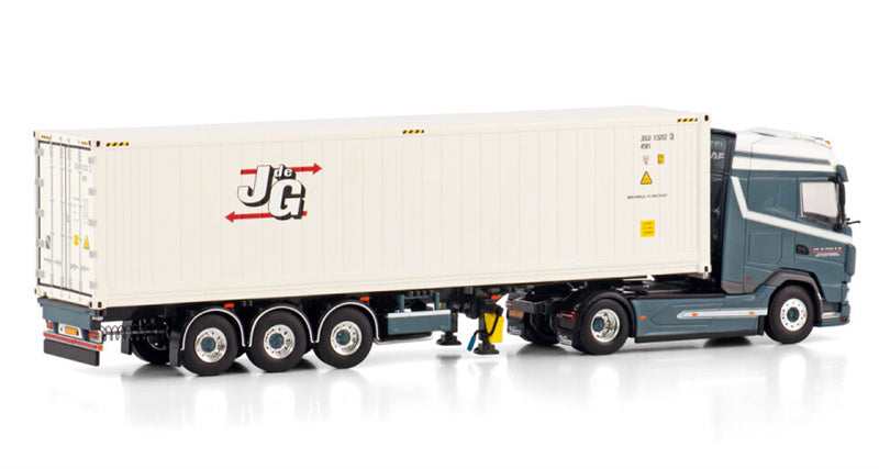 WSI  DAF XG 4X2 CONTAINER TRAILER - 3 AXLE + 40FT REEFER CONTAINER Joh. de Groot & Zn 1:50 Truck Pre-built Model