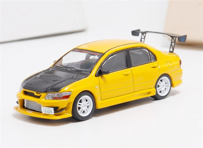 FAST & SPEED Mitsubishi Lancer Evolution VII MK7 Yellow Limited Edition 999PCS ONLY 1:64 car Pre-built Model view2