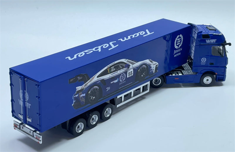 1:64 Mercedes-Benz CUP#55 Blue MODERNART DIECAST Trailer & Tractor Model