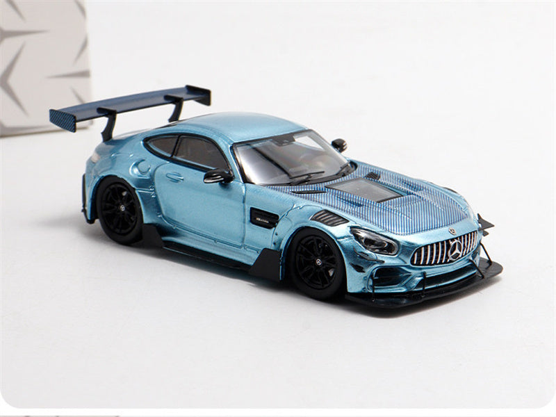 1:64 Mercedes-Benz AMG GT S Carbonerre Wide Body Ice Blue Rhino Model Limited Edition 499PCS ONLY DIECAST Model