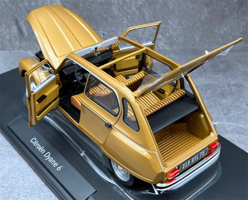 NOREV Citroen Dyane 6 1970 golden fully open 1:18 Car Pre-built Model view5