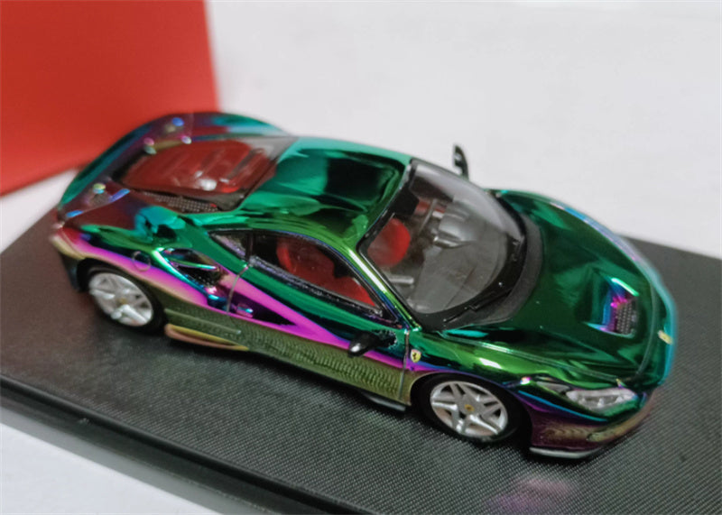 XF MODEL Ferrari F8 Supercar Electroplating Seven Color gift box packaging 1:64 Car Pre-built Model view4