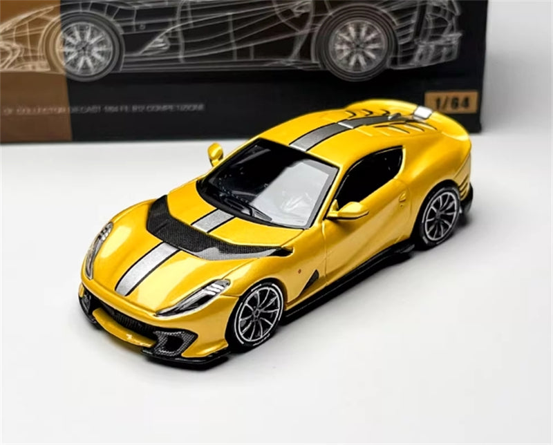 TOC Ferrari FE812C Coupe Sports GIALLO TRIPLO STRATO 1:64 Car Pre-built Model