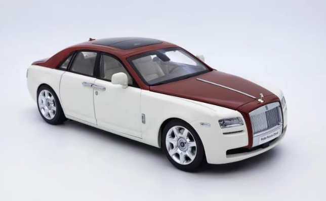 kyosho Rolls Royce RR ghost White and red cap style 1:18car Pre-a Model