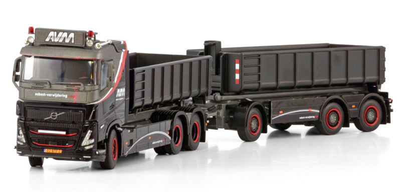 WSI VOLVO FH 5 CAB 6X2 TRAILER - 3 AXLE + 15M3 AVM 1:50 Model