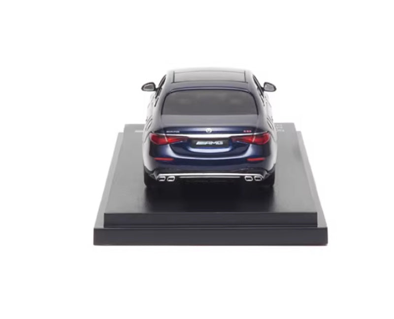 Almost Real Mercedes - AMG S 63 E Performance 2023 Nautic Blue 1:64 Car Pre-built Airliner Model Display view6