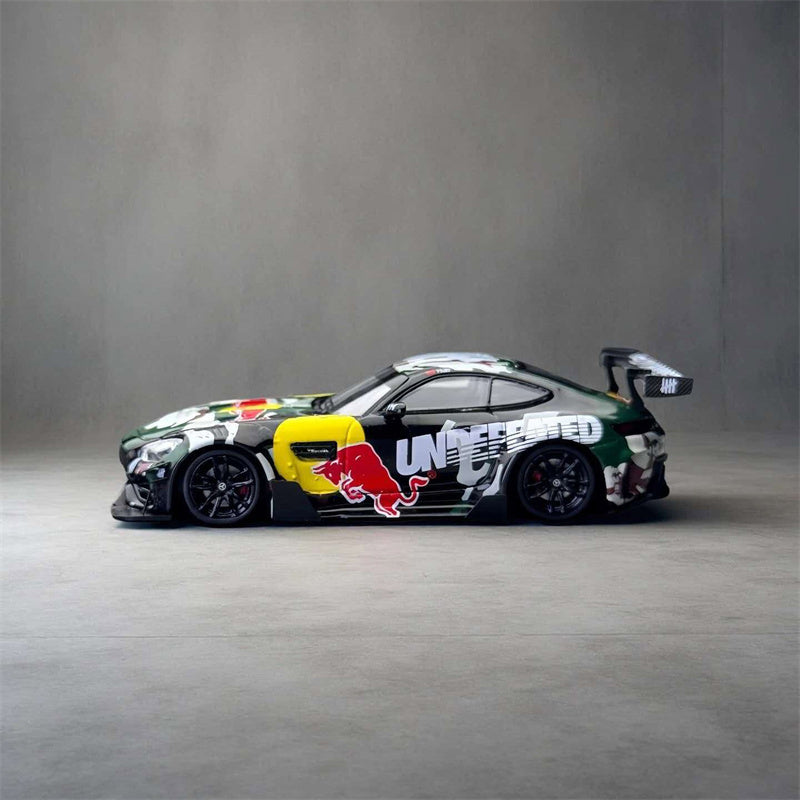 1:64 Mercedes-Benz AMG GTS modify Green Camouflage FLOZ DIECAST Model