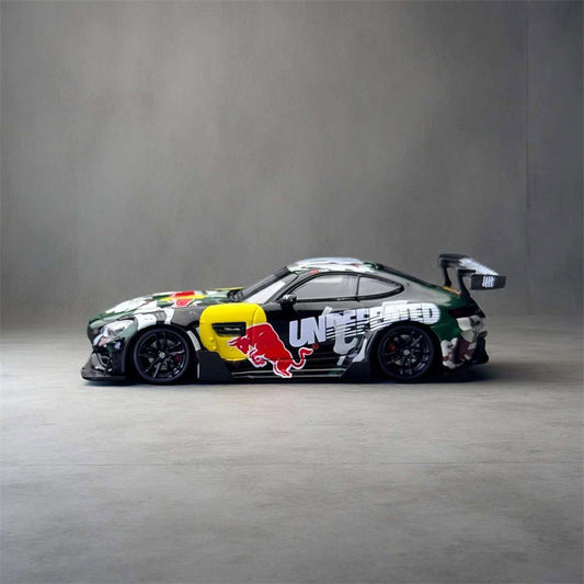 1:64 Mercedes-Benz AMG GTS modify Green Camouflage FLOZ DIECAST Model