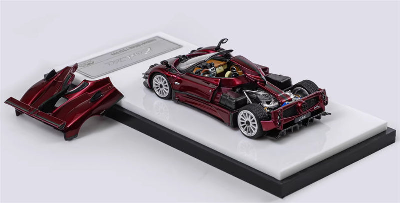 HKM Premium Pagani Zongta 760 Convertible Ruby Red Limited Edition 999PCS ONLY 1:64 Car Pre-built Model view4