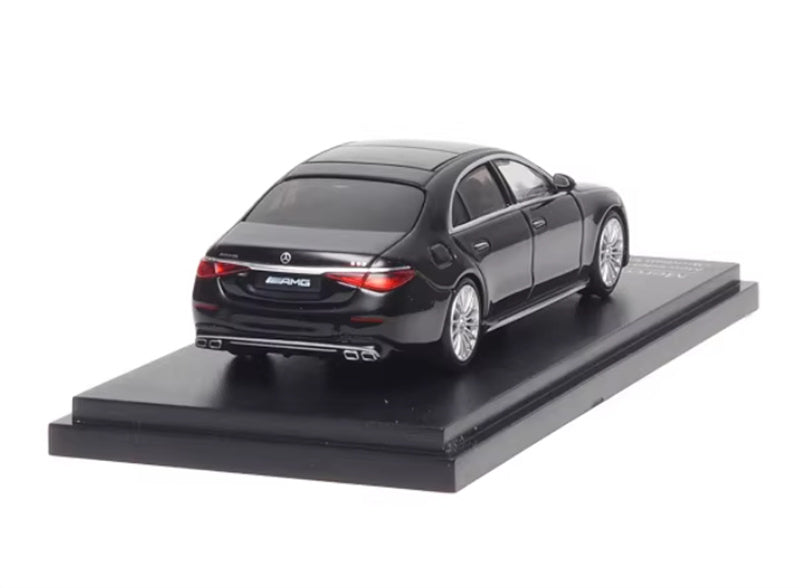 Almost Real Mercedes - AMG S 63 E Performance 2023 Obsidian Black 1:64 Car Pre-built Airliner Model Display view4