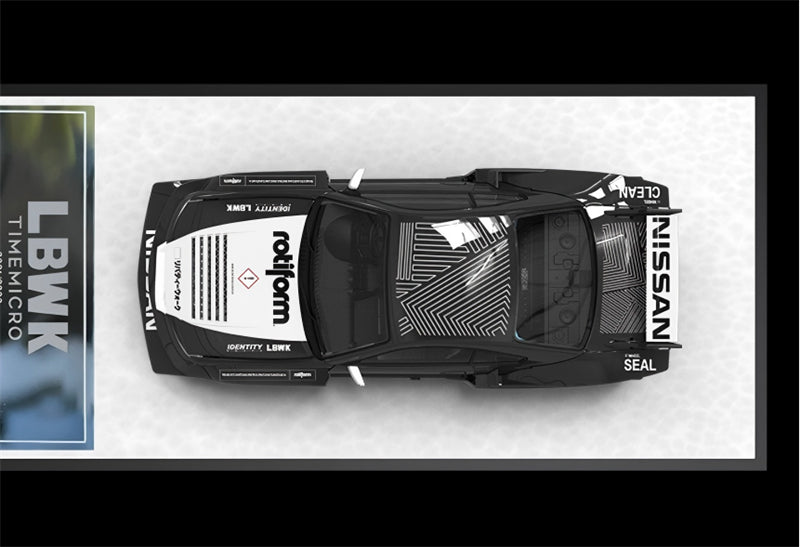 TIMEMICRO Nissan S15 LBWK wide body black 2 # w/ Figure Limited Edition 2000PCS ONLY 1:64 Car Pre-built Model view2