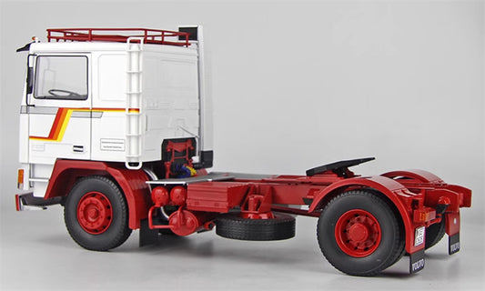 Road Kings VOLVO F12 20 Tractor trailer Luggage rack version white-red Limited Edition 1000PCS ONLY 1:18 Truck Pre-built Model view2
