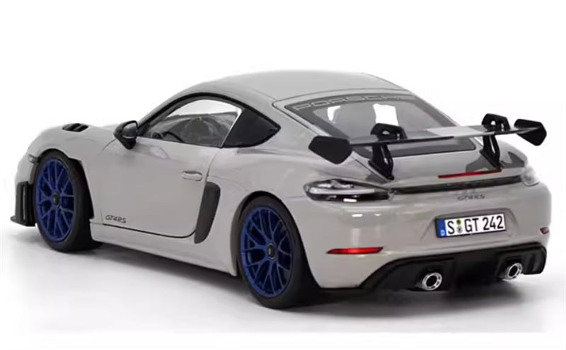 1:18 PORSCHE Cayman GT4 RS  Grey carbon cover  Norev Hard top Tail Wing Edition DIECAST Car Model