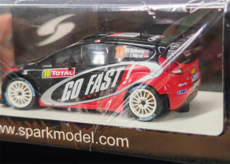 spark Ford fiesta RS #10 13th WRC Monte Carlo 2012 H.Solberg - I.Minor Total HURTIGRUTA CARGLASS 1:43 Car Pre-built Model view5