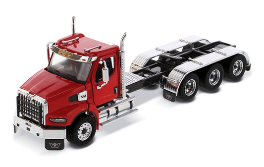 CATERPILLAR American Tractor Western Star 49X SB Tridem Day Cab in Viper Red - Cab Only 1:50 Truck Pre-built Model
