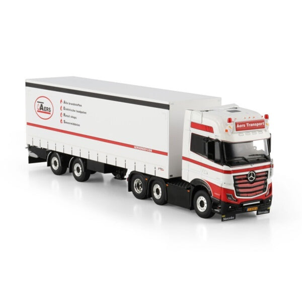 1:50 Mercedes Benz AERS TRANSPORT ACTROS MP5 SPACE 6X2 BOX TRAILER 2 AXLE WSI   Diecast Model