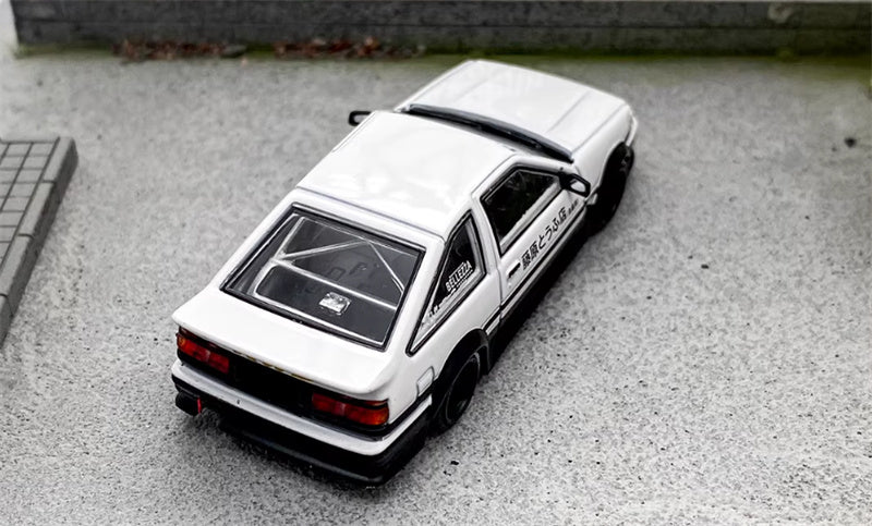 SW Toyota AE86 RWB Wide Body Modified Tofu Shop White Limited Edition 499PCS ONLY 1:64 car Pre-built Model view7