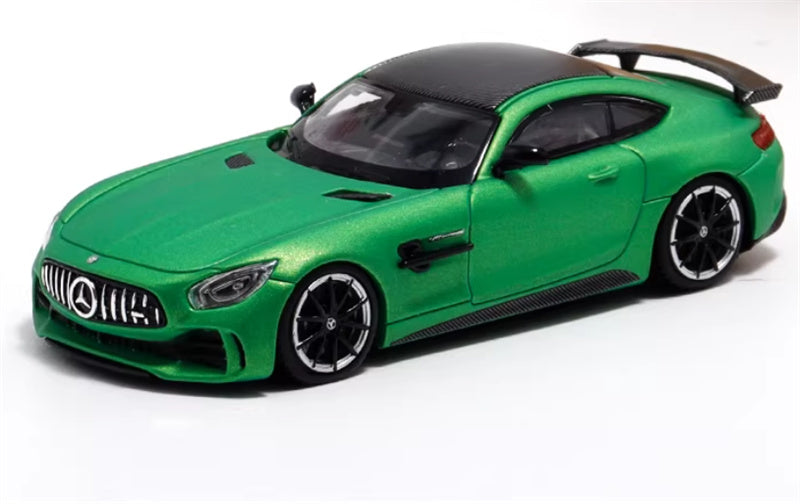 MJ Model 2017 Mercedes AMG GTR C190 First Generation Supercar green Limited Edition 1000PCS Only 1:64 Car Pre-built Airliner Model Display view2