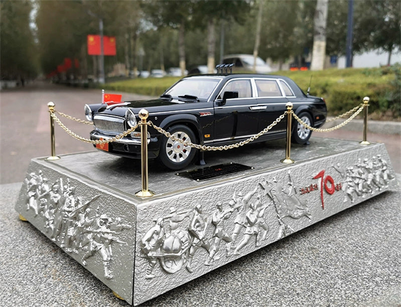 Century Dragon 70th Anniversary Hongqi Review Car 2015 Review Soldier Platform Edition 1:18 DIECAST CAR
