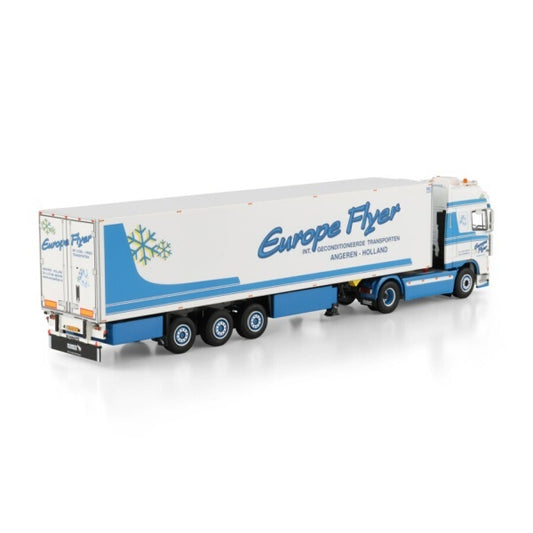 1:50 DAF EUROPE FLYER 95XF CAB 4X2 REEFER TRAILER 3 AXLE WSI   Diecast Model