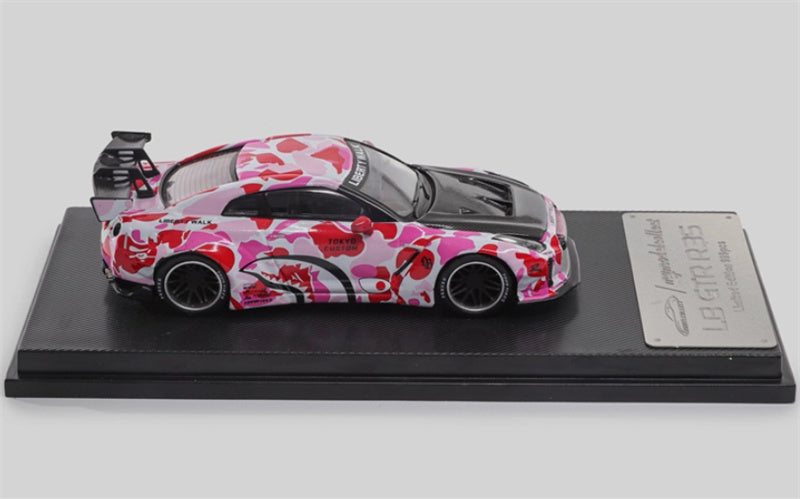 mymodelcollect Nissan GT-R R35 LBWK Limited Edition Pink 1:64 Car Pre-built Model view4