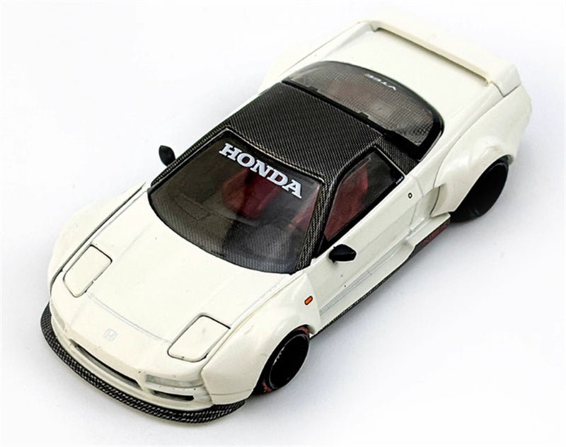 KaidoHouse x MiniGT Honda NSX NA1 Kaido WORKS V2 white VTEC 1:64 Car Pre-built Model view4