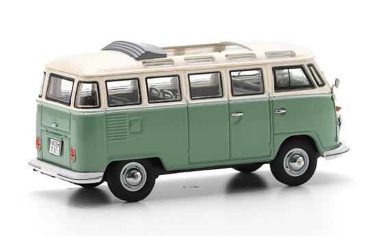 SCHUCO Volkswagen VW T1B Samba Green / White 1:43 Car Pre-built Model view2