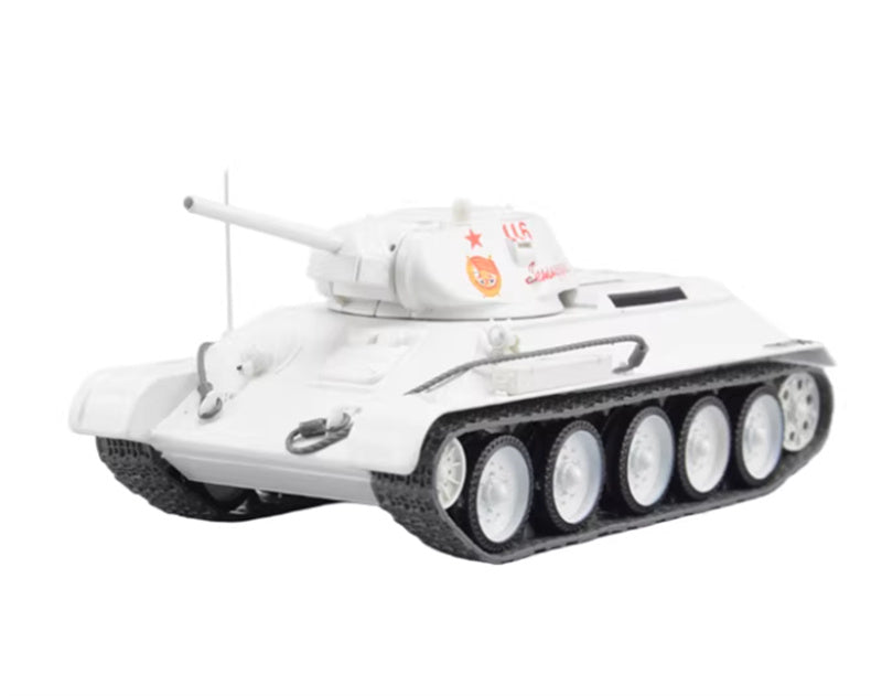 Modimio Soviet medium tank T-34-76 (1942) White coating 1:43 Tank Pre-built Airliner Model Display view1