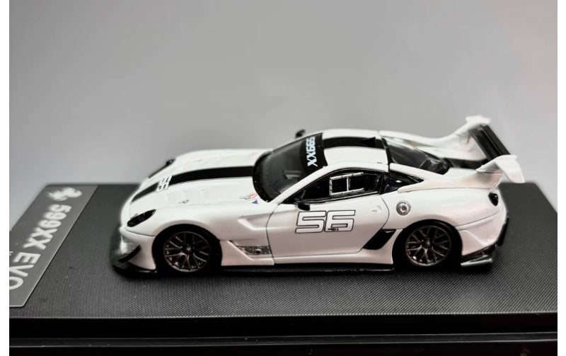 1:64 Ferrari 599XX EVO  White LS Model #56 Limited Edition 499PCS ONLY DIECAST Model