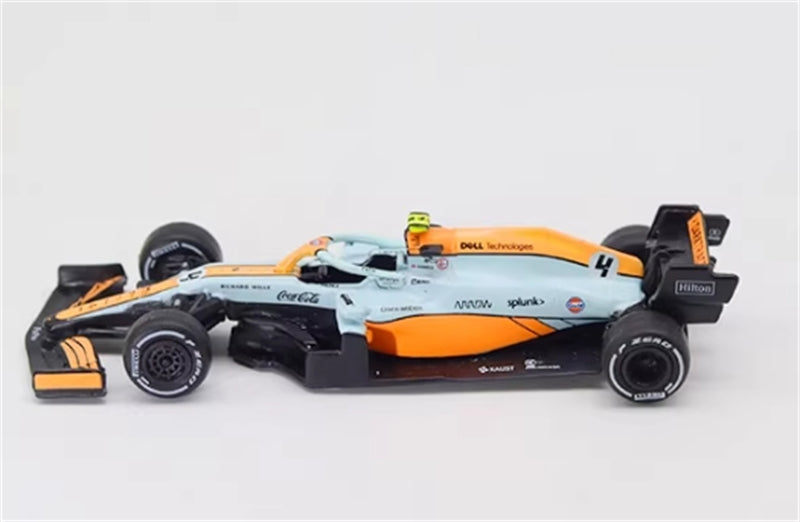 LCD-MODELS-MODELS Mclaren MCL35M Monaco Gulf Edition No.3 Ricciardo & No.4 Norris 2 Car Set Limited Edition 4000PCS ONLY 1:64 car Pre-built Model view4
