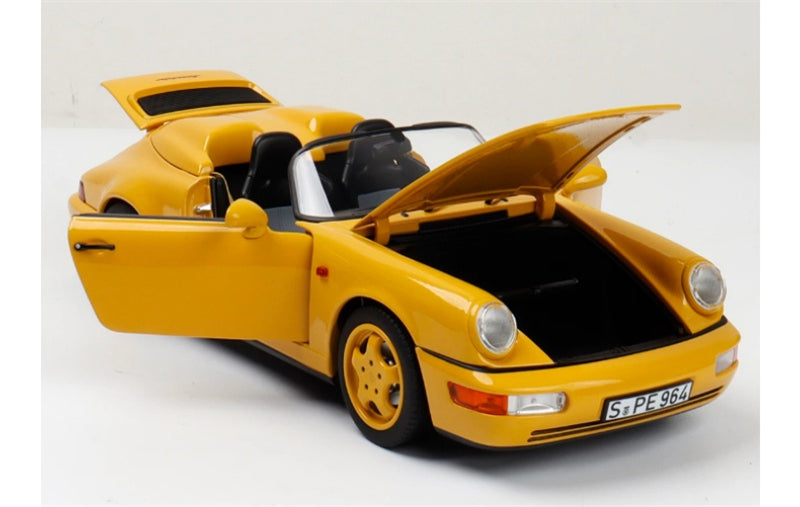 1:18 Porsche 911 964 Speedster  Yellow Duck Tail NOREV convertible version DIECAST Model