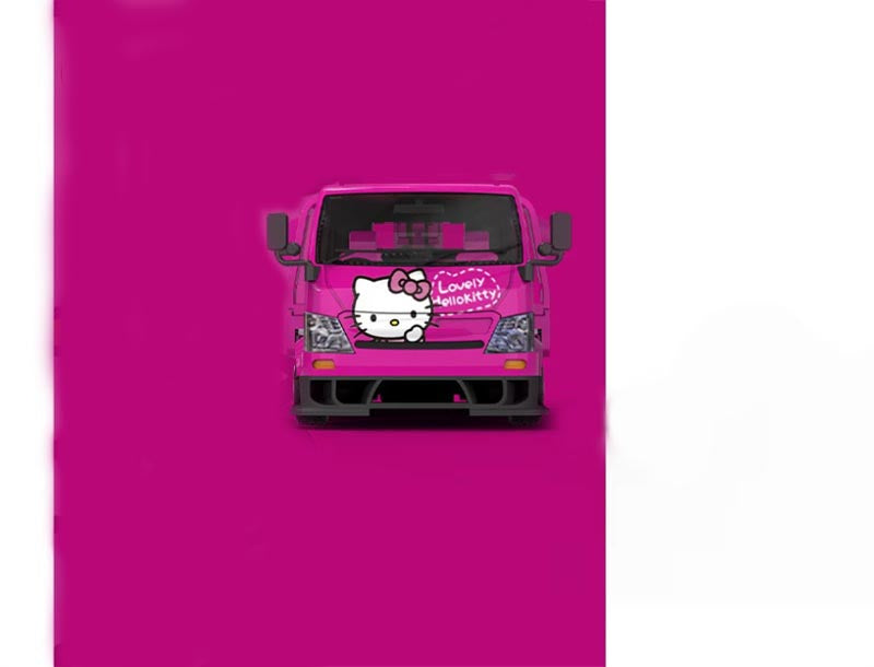 1:64 Hino H300 Kitty Dark Pink COOL.CAR DIECAST Model