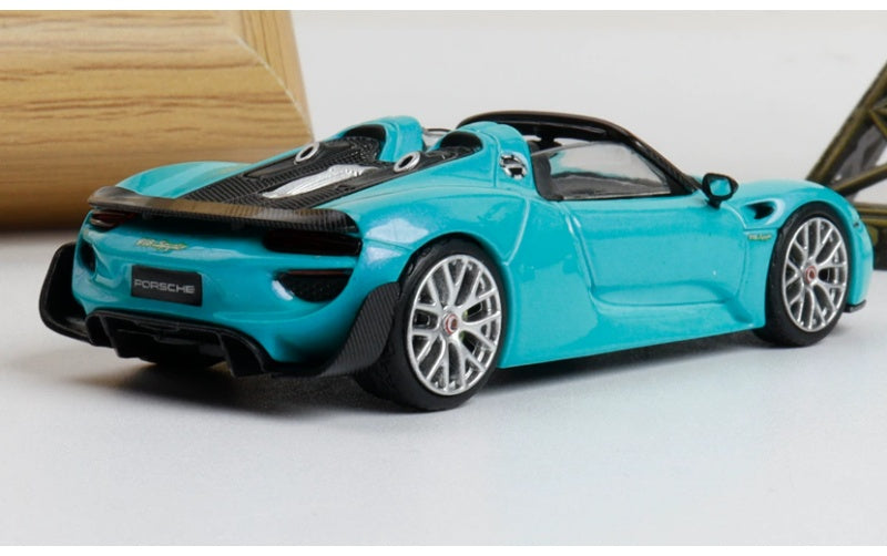 1:64 Porsche 918 Spyder Shimmer Tiffany TOP LUX Convertible DIECAST Car Model