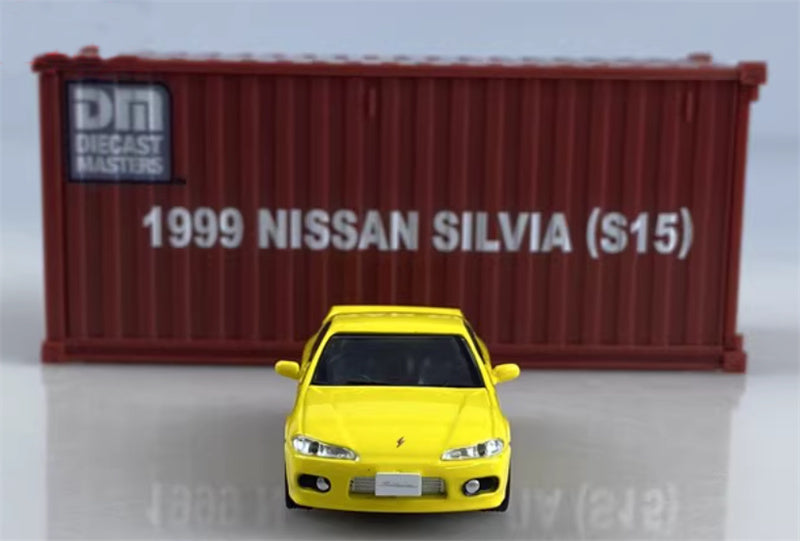 CATERPILLAR NISSAN SILVIA S15 car yellow left-hand drive 1:64 Car Pre-built Model