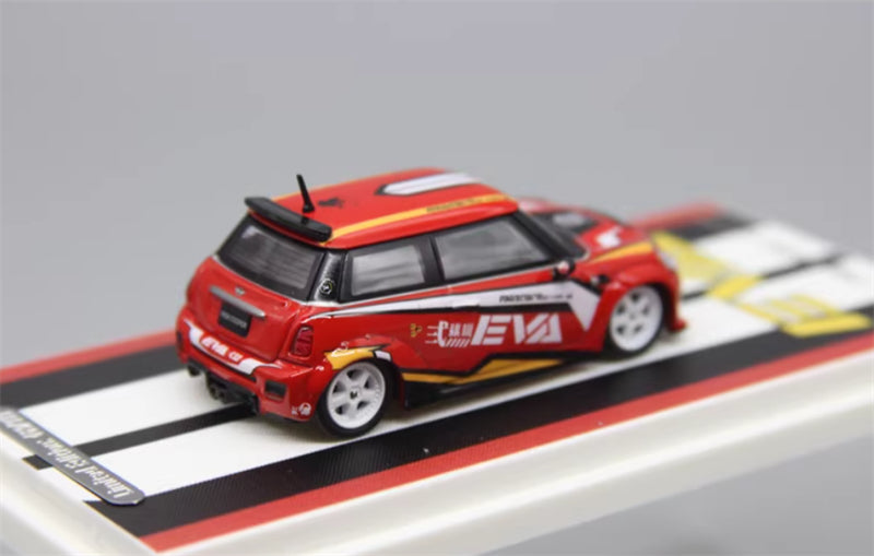1:64 MINI Cooper red EVA Machine No.2 TIMEMICRO w/ figure Limited Edition 999PCS ONLY DIECAST Civil Car Model