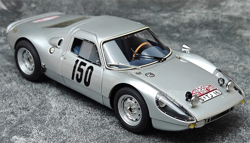CMC Porsche 904 Carrera GTS Rally Monte Carlo 1965 Bohringer #150 silver Limited Edition 1500PCS ONLY 1:18 Car Pre-built Model view1
