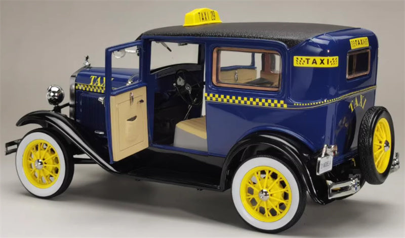 Sun Star 1931 Ford A Tudor TAXI dark blue 1:18 Car Pre-built Model view6
