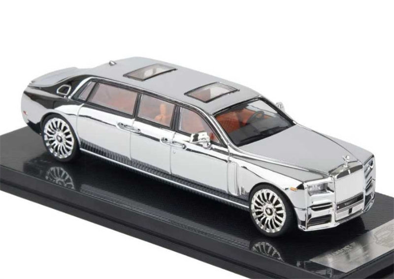 SC Art Rolls-Royce Phantom VII Mansory Ewb Electroplated silver Limited Edition 1:64 Car Pre-built Model
